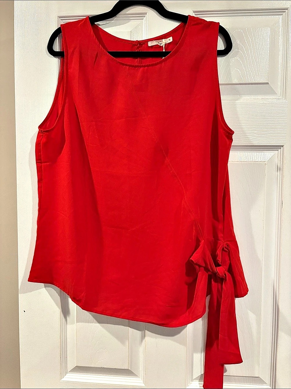 Hazel Red Side-Tie Blouse XL NWT